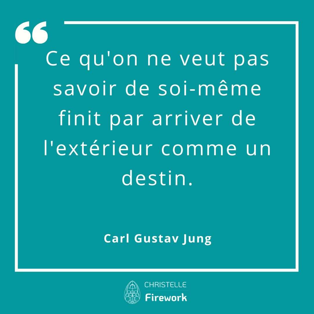 Ce qu'on ne veut pas savoir de soi-même finit par arriver de l'extérieur comme un destin. - Carl Gustav Jung