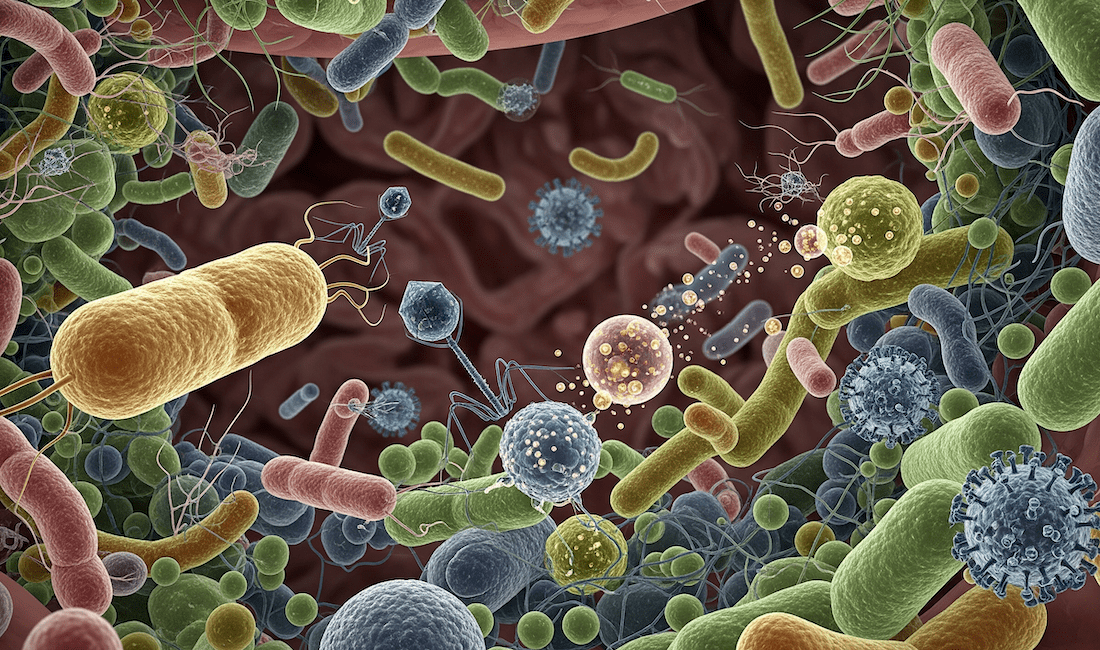 Les microbes et virus dans le corps humain