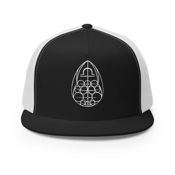 Casquette trucker noire avec symbole spirituel « Le Créateur... C’est vous ! »