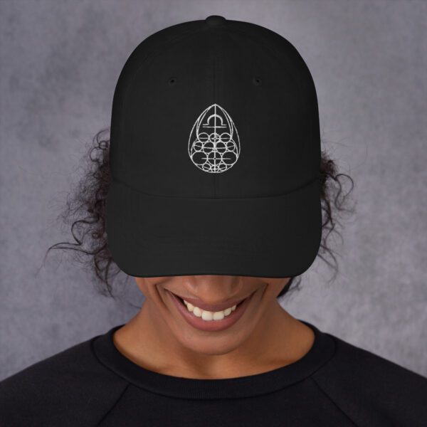 Casquette de baseball noire avec symbole spirituel « Le Créateur... C’est vous ! »
