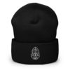 Bonnet à revers unisexe orné du logo énergétique « Le créateur c’est vous », accessoire d’hiver confortable et stylé, en acrylique doux, pour toutes les identités.