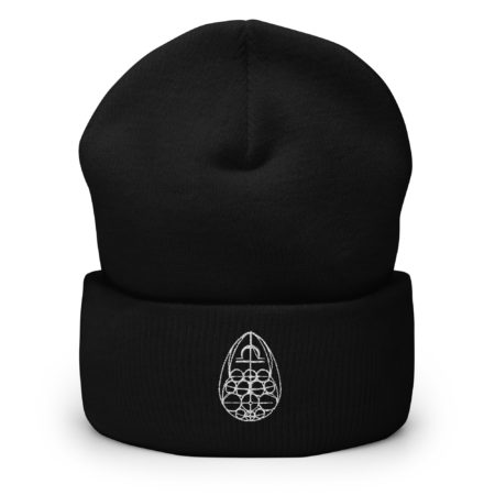 Bonnet à revers unisexe orné du logo énergétique « Le créateur c’est vous », accessoire d’hiver confortable et stylé, en acrylique doux, pour toutes les identités.