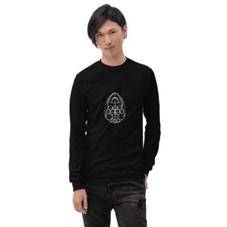 T-shirt à manches longues unisexe avec logo spirituel et message puissant