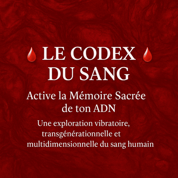 Visuel promotionnel de la formation Le Codex du Sang – Active la mémoire sacrée de ton ADN et reconnecte-toi à ta lignée vibratoire