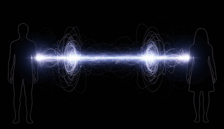 Connexions quantiques entre les êtres : un pont entre science et conscience 3 Illustration énergétique de Connexions quantiques subtiles entre deux êtres humains