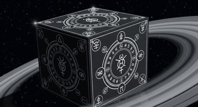 Le Mystère du Cube Noir de Saturne : Entre Ombre et Lumière 7 Illustration du Cube Noir de Saturne
