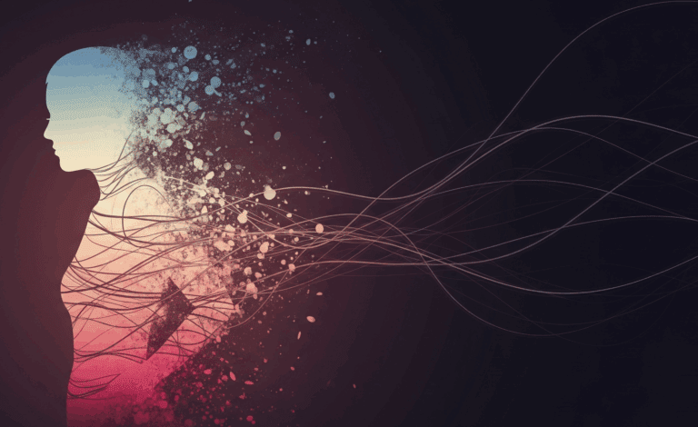 Les Relations Toxiques Sont-Elles Plus Que De Simples Dysfonctionnements Humains ? Une Plongée dans le Concept des Liens Archontiques 4 Liens Archontiques Silhouette humaine se désintégrant avec des fils sombres, symbolisant la perte d'énergie dans une relation toxique.