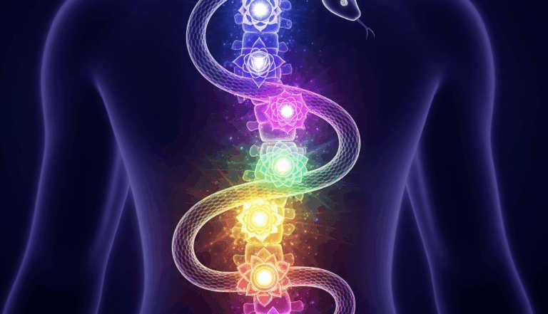 La Kundalini et ses blocages : comment la réveiller en conscience 8 Représentation symbolique de la Kundalini, énergie vitale dormante.