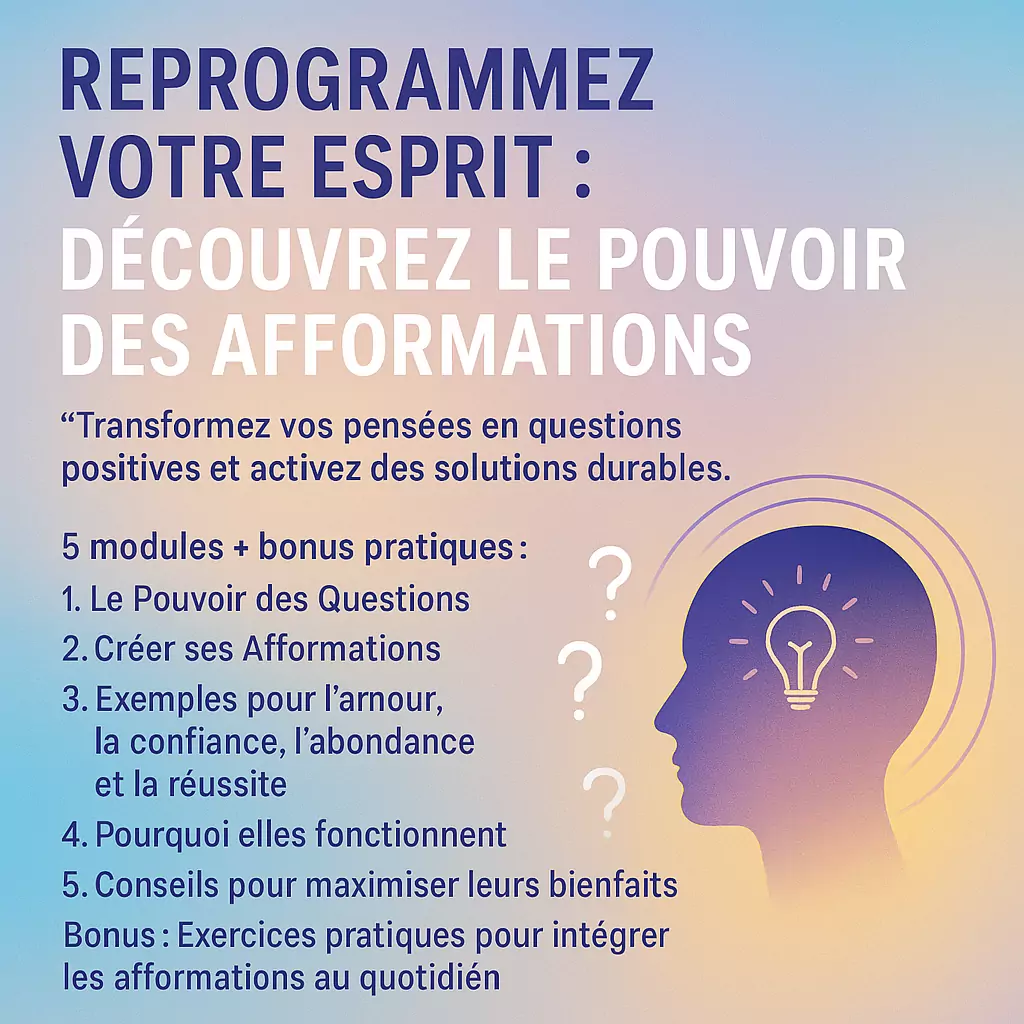 Afformations : L'Outil Ultime de Reprogrammation Mentale pour l'Abondance, la Confiance en Soi et la Croissance Personnelle